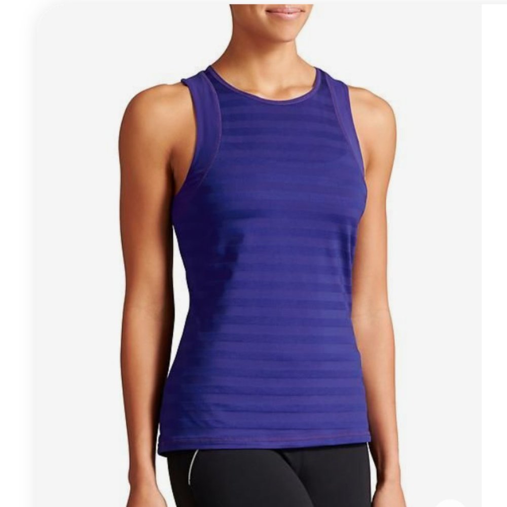 Athleta Mesh Motion Tank Top Blue Size Small